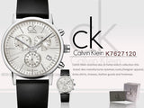 Calvin Klein Post Minimal White Dial Black Leather Strap Watch for Men - K7627120 Buy Now By Calvin Klein