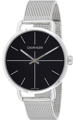 Calvin Klein Even Black Dial Silver Mesh Bracelet Watch for Women - K7B21121 Buy Now By Calvin Klein