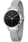 Calvin Klein Even Black Dial Silver Mesh Bracelet Watch for Women - K7B23121 Buy Now By Calvin Klein