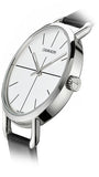 Calvin Klein Evan White Dial Black Leather Strap Watch for Women - K7B231CY Buy Now By Calvin Klein