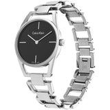 Calvin Klein Dainty Black Dial Silver Steel Strap Watch for Women - K7L23141 Buy Now By Calvin Klein