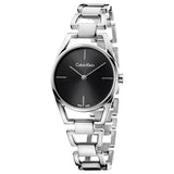 Calvin Klein Dainty Black Dial Silver Steel Strap Watch for Women - K7L23141 Buy Now By Calvin Klein