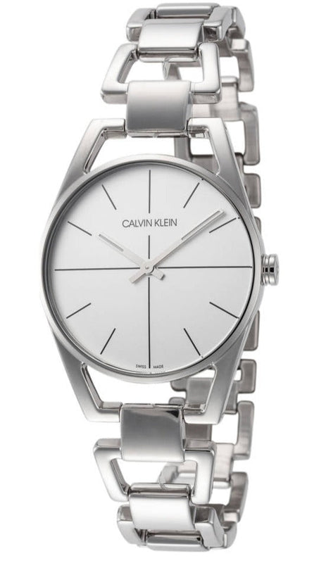 Calvin Klein Dainty Silver Dial Silver Steel Strap Watch for Women - K7L23146 Buy Now By Calvin Klein