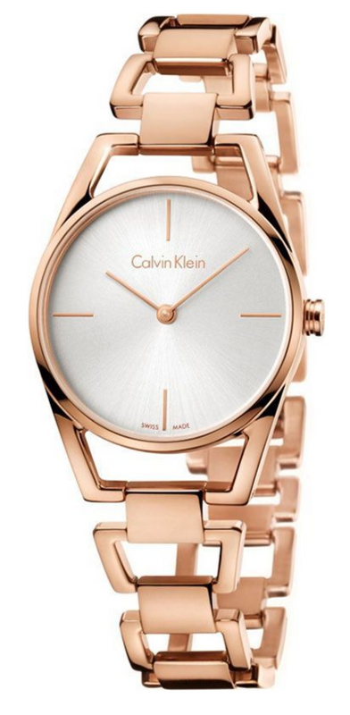 Calvin Klein Stately White Dial Rose Gold Steel Strap Watch for Women - K3G23626 Buy Now By Calvin Klein