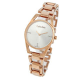 Calvin Klein Dainty Diamonds Silver Dial Rose Gold Steel Strap Watch for Women - K7L2364T Buy Now By Calvin Klein