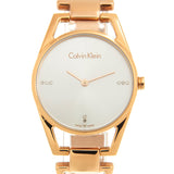 Calvin Klein Dainty Diamonds Silver Dial Rose Gold Steel Strap Watch for Women - K7L2364T Buy Now By Calvin Klein