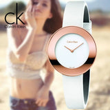 Calvin Klein Chic White Dial White Leather Strap Watch for Women - K7N236K2 Buy Now By Calvin Klein