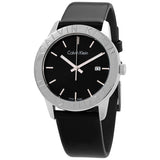 Calvin Klein Steady Black Dial Black Leather Strap Watch for Women - K7Q211C1 Buy Now By Calvin Klein