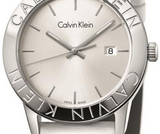 Calvin Klein Steady Silver Dial White Leather Strap Watch for Women - K7Q211L6 Buy Now By Calvin Klein