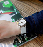 Calvin Klein Steady Silver Dial White Leather Strap Watch for Women - K7Q211L6 Buy Now By Calvin Klein