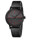 Calvin Klein Boost Black Dial Black Leather Strap Watch for Men - K7Y214CY Buy Now By Calvin Klein