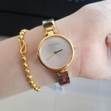 Calvin Klein Authentic Silver Dial Gold Steel Strap Watch for Women - K8G23546 Buy Now By Calvin Klein