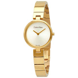 Calvin Klein Authentic Silver Dial Gold Steel Strap Watch for Women - K8G23546 Buy Now By Calvin Klein