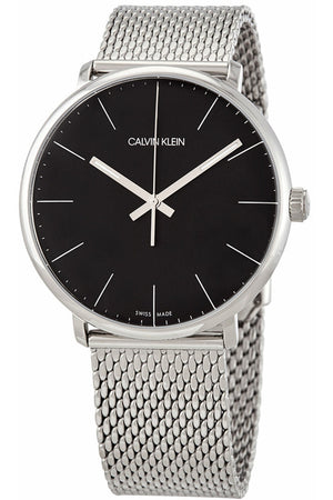 Calvin Klein High Noon Black Dial Silver Mesh Bracelet Watch for Men - K8M21121 Buy Now By Calvin Klein