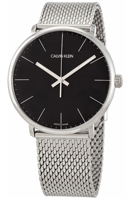 Calvin Klein High Noon Black Dial Silver Mesh Bracelet Watch for Men - K8M21121 Buy Now By Calvin Klein