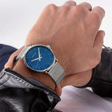 Calvin Klein High Noon Chronograph Blue Dial Silver Mesh Bracelet Watch for Men - K8M2712N Buy Now By Calvin Klein
