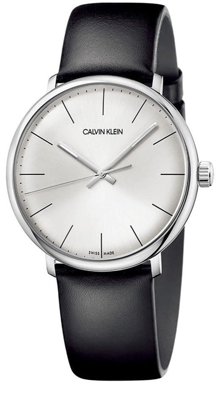 Calvin Klein High Noon Quartz White Dial Black Leather Strap Watch for Men - K8M211C6 Buy Now By Calvin Klein
