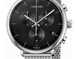 Calvin Klein High Noon Chronograph Black Dial Silver Mesh Bracelet Watch for Men - K8M27121 Buy Now By Calvin Klein