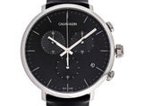 Calvin Klein High Noon Chronograph Black Dial Black Leather Strap Watch for Men - K8M271C1 Buy Now By Calvin Klein
