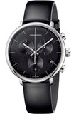 Calvin Klein High Noon Chronograph Black Dial Black Leather Strap Watch for Men - K8M271C1 Buy Now By Calvin Klein