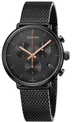 Calvin Klein High Noon Black Dial Black Mesh Bracelet Watch for Women - K8M27421 Buy Now By Calvin Klein