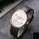Calvin Klein High Noon Silver Dial Brown Leather Strap Watch for Men - K8M276G6 Buy Now By Calvin Klein