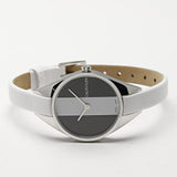 Calvin Klein Rebel White Black Dial White Leather Strap Watch for Women - K8P231L1 Buy Now By Calvin Klein