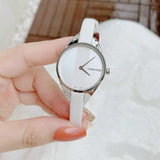 Calvin Klein Rebel White Dial White Leather Strap Watch for Women - K8P231L6 Buy Now By Calvin Klein