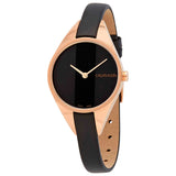 Calvin Klein Rebel Black Dial Black Leather Strap Watch for Women - K8P236C1 Buy Now By Calvin Klein