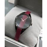 Calvin Klein Rebel Red Black Dial Red Leather Strap Watch for Women - K8P237U1 Buy Now By Calvin Klein