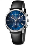 Calvin Klein Chronograph Blue Dial Black Leather Strap Watch for Men - K8Q371CN Buy Now By Calvin Klein