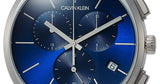 Calvin Klein Chronograph Blue Dial Black Leather Strap Watch for Men - K8Q371CN Buy Now By Calvin Klein