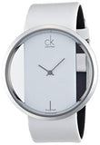 Calvin Klein Glam Transparent Silver Dial Grey Leather Strap Watch for Women - K9423193 Buy Now By Calvin Klein
