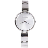 Calvin Klein Wavy Silver Dial Silver Steel Strap Watch for Women - K9U23146 Buy Now By Calvin Klein