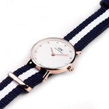 Daniel Wellington Classy Glasgow White Dial Two Tone Nylon Strap Watch For Women - DW00100066 Buy Now By Daniel Wellington
