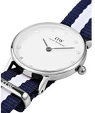 Daniel Wellington Classy Glasgow White Dial Two Tone Nylon Strap Watch For Women - DW00100082 Buy Now By Daniel Wellington