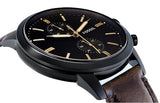 Fossil Townsman Chronograph Black Dial Brown Leather Strap Watch for Men - FS5437 Buy Now By Fossil