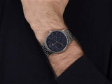 Tommy Hilfiger Damon Chronograph Blue Dial Silver Steel Strap Watch for Men - 1791416 Buy Now By Tommy Hilfiger
