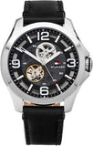 Tommy Hilfiger Bruce Analog Black Dial Black Leather Strap Watch for Men - 1791279 Buy Now By Tommy Hilfiger