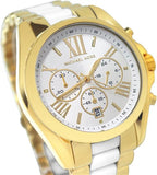 Michael Kors Bradshaw Chronograph White Dial Two Tone Steel Strap Watch For Women - MK5743 Buy Now By Michael Kors