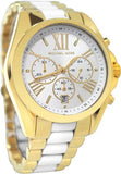 Michael Kors Bradshaw Chronograph White Dial Two Tone Steel Strap Watch For Women - MK5743 Buy Now By Michael Kors