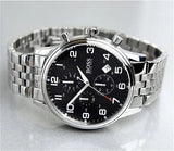 Hugo Boss Aeroliner Chronograph Quartz Black Dial Silver Steel Strap Watch For Men - HB1512446 Buy Now By Hugo Boss