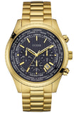 Guess Multifunction Black Dial Gold Steel Strap Watch for Men - W0602G1 Buy Now By Guess