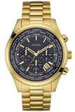 Guess Multifunction Black Dial Gold Steel Strap Watch for Men - W0602G1 Buy Now By Guess