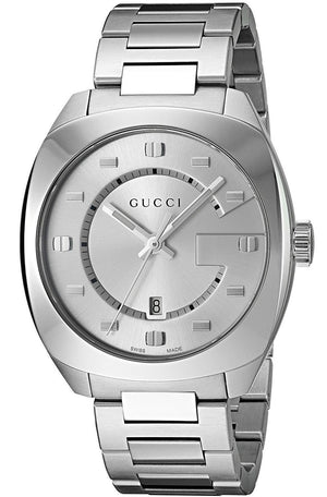 Gucci GG2570 Silver Dial Silver Steel Strap Watch For Men - YA142308 Buy Now By Gucci