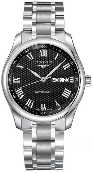 Longines Master Collection Automatic Day Date Black Dial Silver Steel Strap Watch for Men - L2.755.4.51.6 Buy Now By Longines