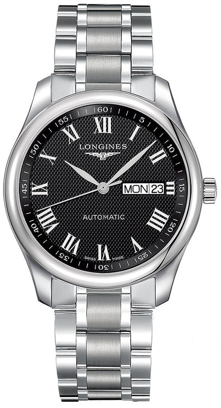 Longines Master Collection Automatic Day Date Black Dial Silver Steel Strap Watch for Men - L2.755.4.51.6 Buy Now By Longines