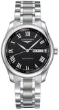 Longines Master Collection Automatic Day Date Black Dial Silver Steel Strap Watch for Men - L2.755.4.51.6 Buy Now By Longines