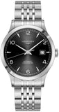 Longines Record Black Dial Automatic Stainless Steel 40mm Watch for Men - L2.821.4.56.6 Buy Now By Longines
