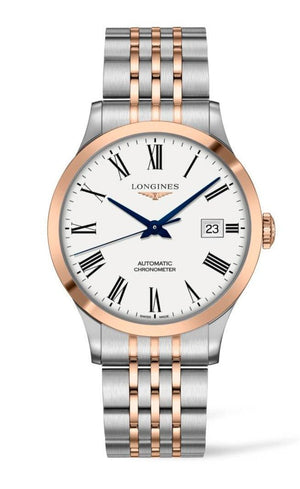 Longines Record Automatic 18K Pink Gold Watch for Men - L2.821.5.11.7 Buy Now By Longines